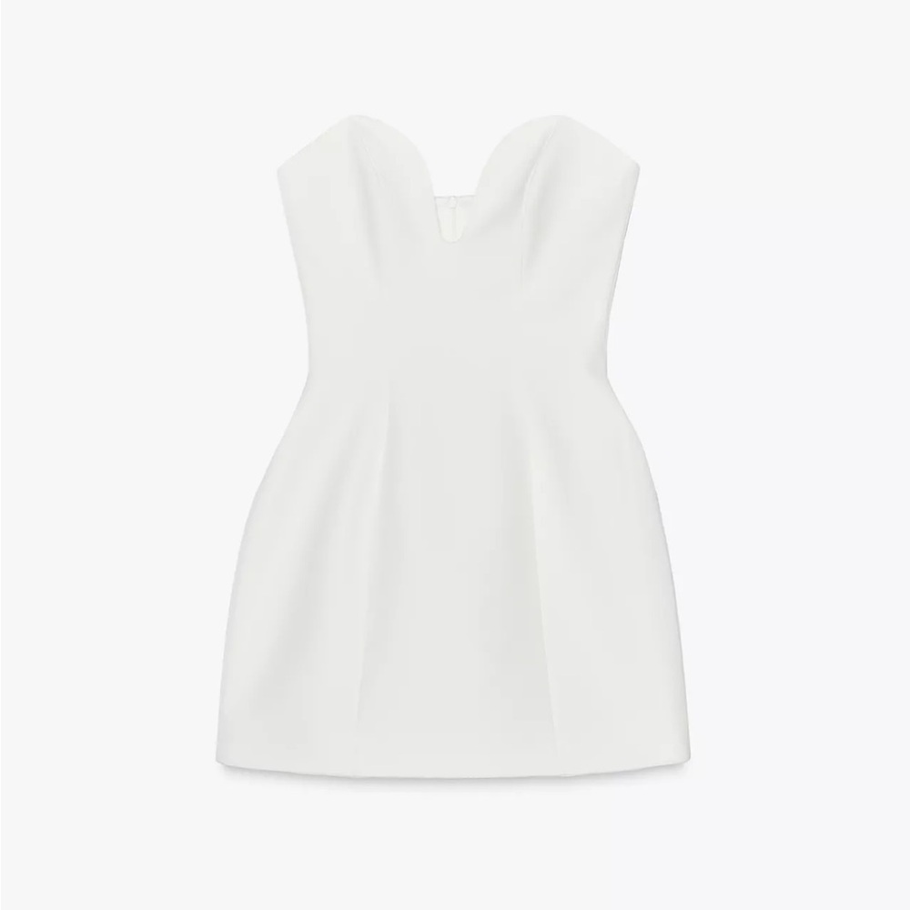 Zara sweetheart neckline dress